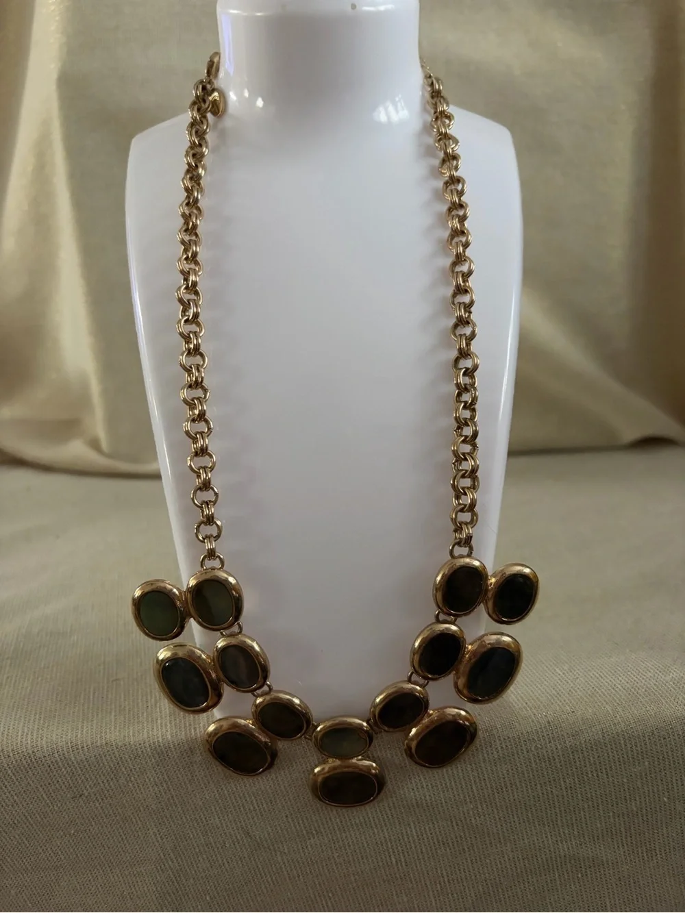 Gold-Tone Labradorite Statement Necklace - Women Jewelry